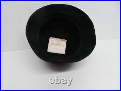 Neusteters Women's Custom Design Black Wool/Leather Fedora Hat vintage