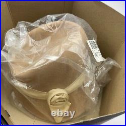 New VTG Brooks Brothers Women's Tan Felt 20s Style Hat L/XL In Plastic And Box