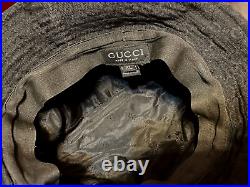 Nice Vintage Authentic Gucci Bucket Hat Gg Monogram Size Womens XL Made In Italy