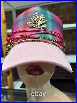 OOAK Decorative Trucker Hat with Vintage jewelry by Selima