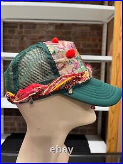 OOAK Decorative Trucker Hat with Vintage jewelry by Selima