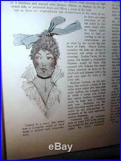 Original 1914 SMART STYLES Millinery Paris Fashion Couture Modes Hats LARGE Book
