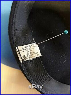Original 1940s High Hat Black Felt Hard to find, much sought after! WWII era