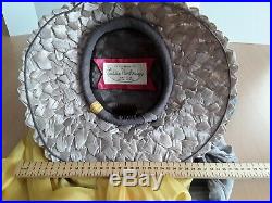 Original 1940s WWII era Pancake Hat with Silk Drapes Designer Laddie Northridge