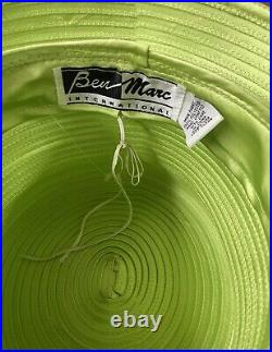Original Ben Marc Church Or Derby Hat Lime Green. Unique and Beautiful