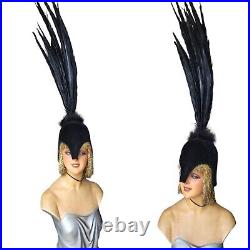Original Vintage French Headpiece Stage Costume Burlesque Dancer Theater Hat Dra