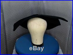 Original late 1930s/Early 1940s WWII era Black Felt Hat with Art Deco label