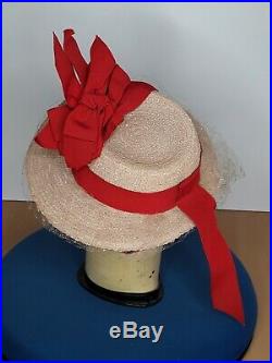 Original vintage late 1930s/early 1940s WWII era hat Designer G. Howard Hodge