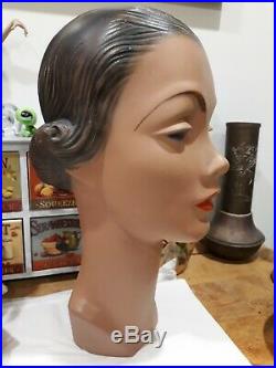 Outstanding Art Deco Mannequin Head 1920's 36cm