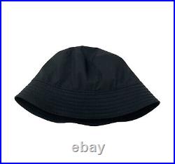 PRADA Vintage Logo Bucket Hat #L Fashion Accessory Black Red Cotton Rank A