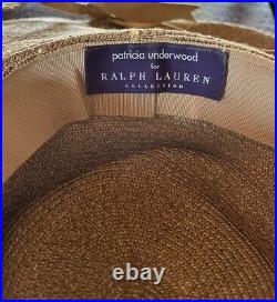 Patricia Underwood Ralph Lauren Collection Vintage Wide Floppy Straw Sun Hat OS