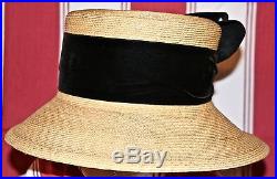 Patricia Underwood Royal Regatta @ Henley Formal Day Hat Straw With Black Velvet