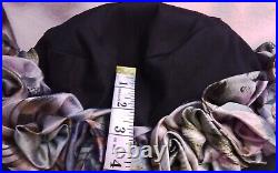 Peackock And Black Silk One Of Kind Hat Large Rim That Stays Up P