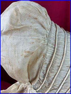 RARE Regency Day Bonnet C 1820s Early 19th C Antique White