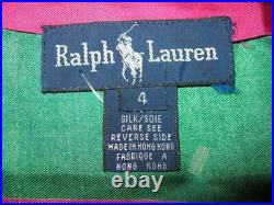 Ralph Lauren Blue Label Vtg Collection Equestrian Skirt Horse Head % Hat Silk