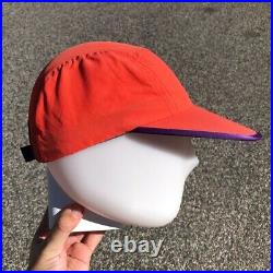 Rare Early 90's Vtg Patagonia Neon Orange 5-Panel Duck Bill Hat Made in the USA