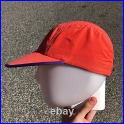 Rare Early 90's Vtg Patagonia Neon Orange 5-Panel Duck Bill Hat Made in the USA