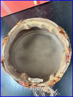 Rare H. C. Prange CO. New York 50's Net Feather Hat Union Made Origional Box