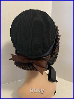 Rare Orig Early Victorian 1840 1850 Poke Spoon Dress High Brim Bonnet Hat