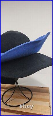Rare Vintage 100% Felt Frank Olive EXCELLO Convertible Derby Hat Wow