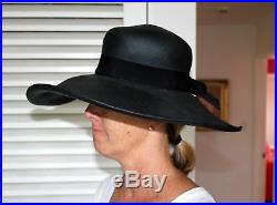 Rare Vintage 1950's-60's Adolfo Designer Wide Brim Hat