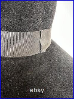 Rare Vintage 1970s 70s Yves Saint Laurent Black Felt Brim Hat YSL