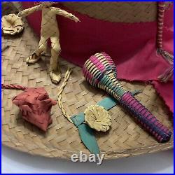 Rare Vintage Mademoiselle Hand Crafted Straw Hat Nassau Bahamas