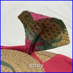 Rare Vintage Mademoiselle Hand Crafted Straw Hat Nassau Bahamas