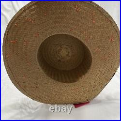 Rare Vintage Mademoiselle Hand Crafted Straw Hat Nassau Bahamas