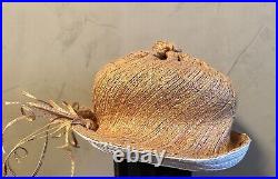 Rare Vintage Yves St Laurent Women's Woven Hat Union Made