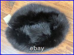 Real Black Fox Fur High End Woman's Hat Made In USA Fur From Norway Exquisite