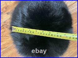 Real Black Fox Fur High End Woman's Hat Made In USA Fur From Norway Exquisite