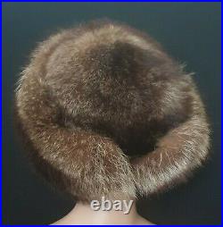 Real Silver Fox Fur Russian Style Hat from Finland Cossack, Full Fur