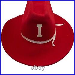 Rockmount Ranchwear Cowgirl Hat Vintage Womens Red Fitted Wide Brim Size 6 7/8