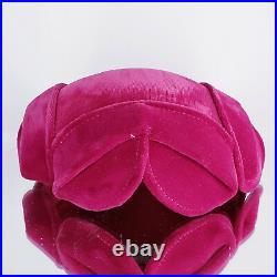 Rose Pink Velvet 1950s Fascinator Pasadena Chapeau Juliette Capulet Hat