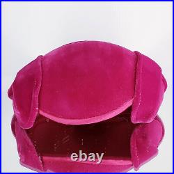 Rose Pink Velvet 1950s Fascinator Pasadena Chapeau Juliette Capulet Hat