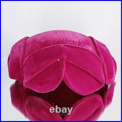 Rose Pink Velvet Juliette Capulet Hat 50s Fascinator Pasadena Chapeau