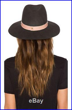 SALE! Janessa Leone Lambskin Leather Quartz Fedora Hat SZ L