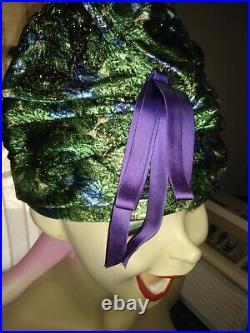 SALE @ Martha's Vineyard PEACOCK CLOCHE UNIQUE Design Fedora Derby Hat? Ts17j