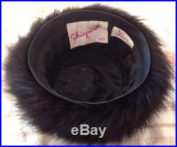 Schiaparelli Paris Vintage Fur Hat From Rose's Brockton, Mass