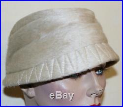 Schiaparelli Paris vintage fur felt hat distress