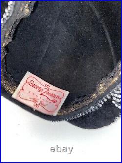 Stunning Black Rhinestone George Zamaul Dress Hat