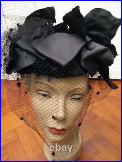 Stunning Vintage Philip Somerville Hat