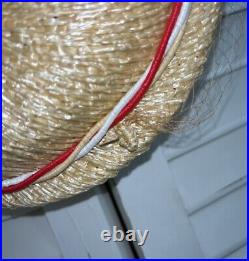 Stunning Vintage Straw Ladybug Hat Decorative Prop Theater