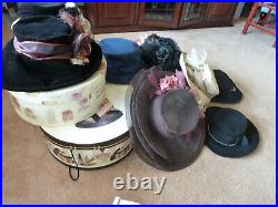 TEN (10) Hats Wholesale Lot Woman's Vintage Stye Hats Some are HANDMADE