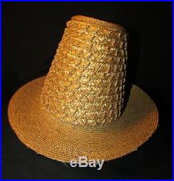 Tall Straw Victorian, 1890's Hat