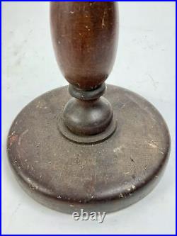 Tall antique wooden hat or wig stand turned wood vintage Millinery Haberdashery