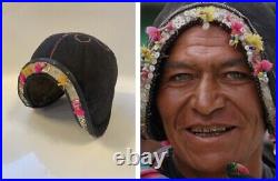 Tarabuko Tinku helmet Bolivian Indigenous Man's Hat Festival Headgear Montero