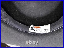 Toucan Vintage Black Cut Velvet Bow Accent Hat