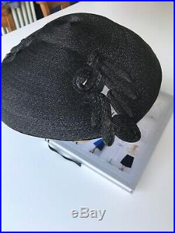 True Vintage 1940s 50s Hat Black New look Style